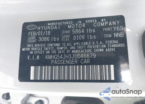 2018 Genesis G90 5.0 Ultimate из США, поврежденный, VIN KMHG54JH3JU046679